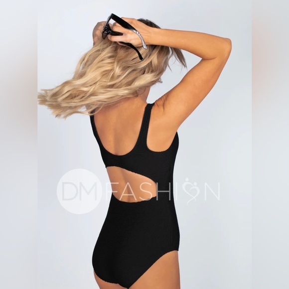 Black One Piece Bathing Suit - Picture 2 of 8